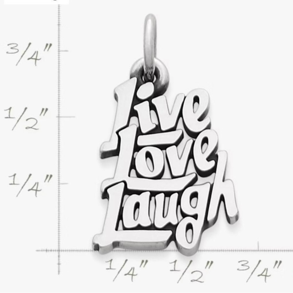 James Avery Retired Silver 'Live Love Laugh' Charm - Picture 2 of 5